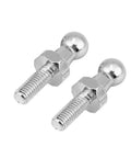 Beefy Ball Stud Bolt Kit, Two Pcs 10mm M6 Pin End Fittings For Gas Struts, zinc-plated steel, smooth threaded connectors