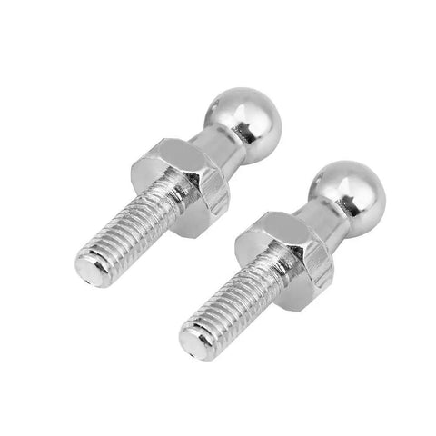 Beefy Ball Stud Bolt Kit, Two Pcs 10mm M6 Pin End Fittings For Gas Struts, zinc-plated steel, smooth threaded connectors