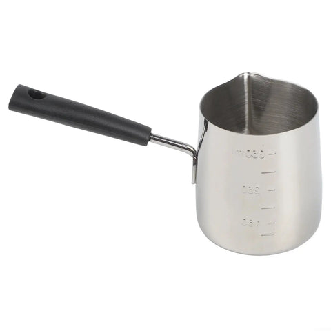 Stainless Steel Turkish Coffee Pot With Pour Spout For Milk Chocolate Butter And Sauce Heating 350ML Briki Arabic Greek Coffee Pot