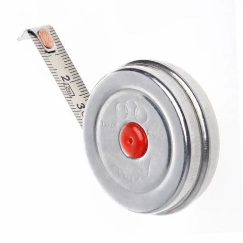 Heavy Duty Retractable Tape Measure With Self Locking Belt Loop Clip And Strong Magnetic Hook For Fast Woodworking Construction On Professional Job Sites And Home Outdoor Renovations - silver measuring tape with red button