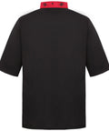 Fresh Black Unisex Three Quarter Sleeve Sushi Chef Coat Made With Super Soft Lightweight Fabric To Keep Kitchen Crews Chilling And Cozy While Crushing The Shifts During Any Busy Restaurant Service Without Missing A Beat Today, back view.
