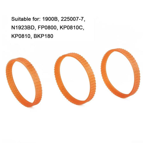 Three Pack Electric Planer Drive Belts 238mm By 9.6mm Double Cog Ribbed Replacement Kit For N1923BD 1900B FP0800 KP0810C BKP180 225007 Orange
