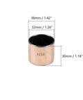 Rock Solid 1Pc Sleeve Bearing 32MM ID X 36MM OD X 30MM Length Oilless Bushing Carbon Steel with measurements shown.