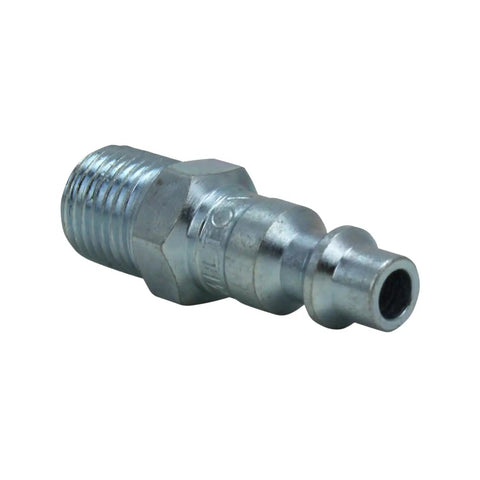 Air Plug Quick Connect Fitting For Air Compressors M Style One Quarter Inch MNPT Built To Last Heavy Duty Steel Corrosion Resistant