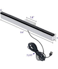USB Sensor Bar For Nintendo Wii And Wii U, Replacement Wired Infrared Ray Sensor Bar with 9.4 in bar and 7.2 ft USB cable