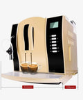 Front view of OneTouch Espresso Machine For Home And Small Cafe, 1250W Fully Automatic Commercial Coffee System with 20 Bar Extraction.