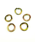 Beefy Three Quarter Inch Go Kart Clutch Bolt Kit For Predator Engine And Minibike With Solid Lock Washers close-up of five washers.