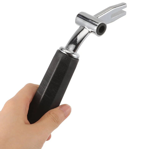 Easy Install No Fuss Universal Ice Cream Machine Handle Lever Replacement Part For Portable And Commercial Ice Cream Makers High Precision Repair Grip That Fits Most Models black handle with chrome lever