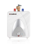 Front view of Under Sink Point Of Use Hot Water Heater 1.3 Gallon 120V 1440W Instant Hot Water Wall Or Floor Mount Easy Install Compact Size
