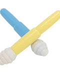 Fabric Tube Turner Set With Assorted Sizes, Quick Turn Tools For Sewing And Crafting, Includes 2 Piece Mini Thread Removers For Seam Removal And Easy Threading. Blue and yellow plastic tools