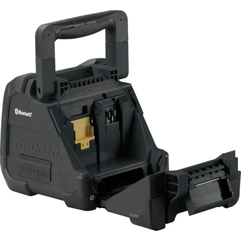 Cordless Job Site Bluetooth Speaker For Power Tools 18V LXT And 12V Max CXT Lithium Batteries open battery compartment