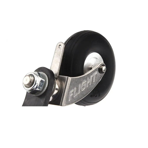 Heavy Duty Carbon Fiber Tail Wheel Assembly For 50Cc 60Cc Gas Rc Planes Featuring One Point Five Inch Pu Rubber Tires For Hella Stable Landings And Zero Sweat Mounting