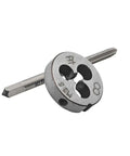 Close-up of Left Hand M3.5 x 0.6 Metric Tap and Die Set for Reverse Thread Repair and Machining, Pro Grade High Speed Steel Threading Kit