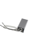 Finned aluminum-cased power resistor module with two wire leads