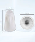 Ceramic wire nut end cap, white porcelain, conical, 17.3mm tall with 7.4mm opening