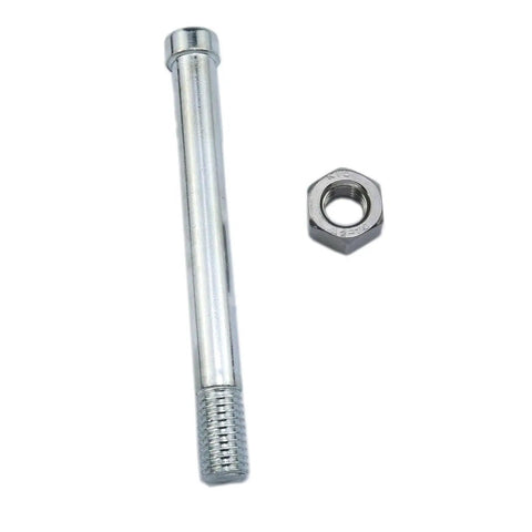 Galvanized screw and nut from Beefed Up Heavy Duty Revolving Handle Set 2 Pack For Trailer Jacks And Lathe Cranks With M10 Threads.