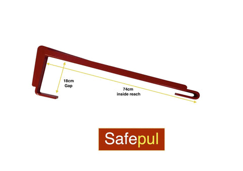 Heavy Duty Pallet Puller Bar With Three Point Seven Meter Strap Designed For Forklifts Featuring A Rugged Steel Hook And Thick Polyester Webbing So You Can Move Pallets Without Breaking A Sweat