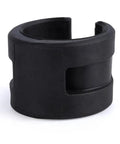 Chainstay Protector For Road And Mountain Bikes Rubber Frame Guard Pads Anti Scratch Rings For Fork And Chainstay Black Size 28.5 By 32 Mm Easy No Tool Mounting With Ties, showing a single black rubber pad.