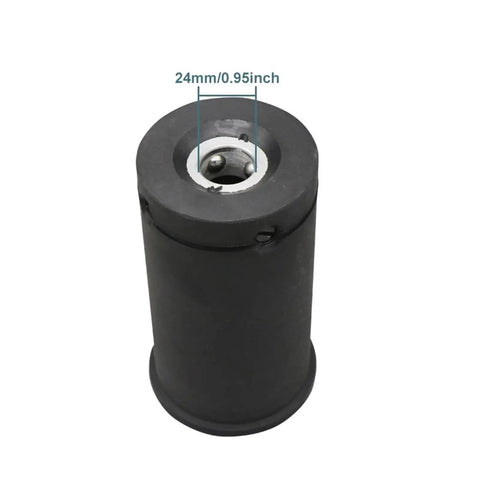 Rugged As Nails Bt50 Tool Holder Rack And Round Bucket Library For Cnc Milling Shop With Precision Balanced Base For Zero Vibration Smooth High Speed Cutting Jobs, showing black cylindrical tool holder with 24mm opening.