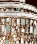 Top Shelf Three Light Wall Sconce Hand Crafted From Solid Iron Showcasing Sharp Crystal And Stainless Accents In A Polished Silver Finish