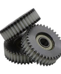 Close-up of 36T Hub Motor Planetary Gear Set Replacement With 608Z Bearing For E Bike Repair, 3-pack, nylon and stainless steel gears