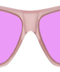 Badass Phillips 202 Didymium Lampworking Safety Glasses With Slick Pink FitProtek Frames and comfortable rubber temple grips, front view.