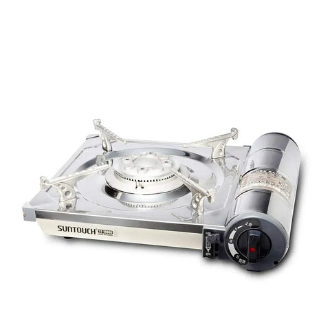 Rugged Portable Camping Stove With Butane Burner Auto Safety Shutoff Stainless Steel Design High Heat Output Beast Performance Burner