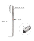 Heavy Duty Thread Milling Tap 10-32 UNF High Speed Steel HSS 3 Straight Flutes Extra Long 4 Inch Length diagram