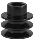 Heavy Duty Double Groove V Belt Pulley With 20 Mm Shaft And Keyway for gas engine water pump replacement, black matte finish.