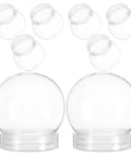 Clear 4 Inch Snow Globe Kit With Fillable Plastic Balls And Screw Cap For Easy Fun Craft Projects And Home Decor 8 Pack Build Custom Snow Globes for DIY Decor And Gift Ideas