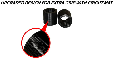 Kimalab replacement rubber roller wheels for Cricut Maker, pack of 4, black textured rollers