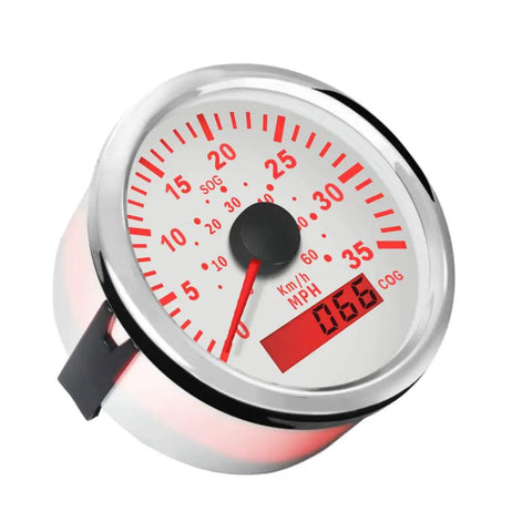 Waterproof GPS Speedometer 0-35 MPH Gauge Kit for Marine Boats Sailboats Snowmobiles Go Kart with Backlight 85mm LED