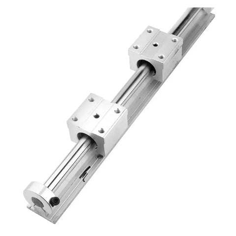 Thinking Process: Aluminum SBR shaft collar with split clamp on linear rail, for drive shaft mounting