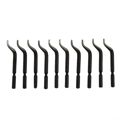 Pro Grade Deburring Hand Tool For Pipes And Sheet Metal With Wear Resistant HSS Blade And Comfortable Grip Includes 10 Replacement Blades