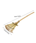 Solid Bamboo Garden Rake For Sandboxes And Landscaping, Lightweight Eco Friendly Yard Tool, 19.7 Inch, Japanese Inspired Design