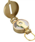 Golden Spiral Portable Compass For Outdoor Navigation And Survival, durable metal lens with foldable shell and magnifier