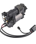 Top Shelf Heavy Duty Air Suspension Compressor Pump For Tesla Model S Sedan 2012 To 2017 with electrical connectors and wiring.