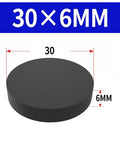 Black Rubber Sheets Bulk Pack Of 10 Vibration Dampening Gasket Pads 6mm Thick, 30mm Diameter, Circular Disc, Anti Slip Seal