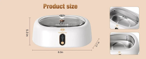 Deep Clean Master Ultrasonic Cleaner 45KHz 16oz Stainless Steel Tank dimensions and interior view