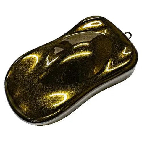 Top Shelf Diamond Gold Automotive Basecoat And Midcoat Blend Ready To Spray In A 128 Oz Gallon With Slow Reducer For Hella Flawless Pearl Finish That Pop In Sunlight sample car model with shimmering gold finish