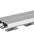 Close-up of Five Foot Bypass Sliding Door Hardware Kit For Closets Aluminum Alloy Rail System Two Door Set Supports Up To 150 Lbs