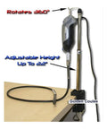 Rotary Tool Holder Hanger Stand Clamp with Adjustable 3-Section Rod Must-Have Fit for Dremel Foredom and Other Rotary Tools