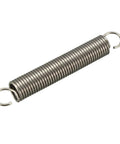 Stainless steel extended tension spring with dual hooks, 0.047 in wire, 0.39 in OD, 2.76 in free length, 5 pcs