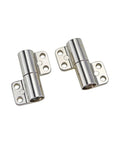 Two zinc-alloy detachable damping cabinet hinges with screw mounting plates