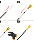 Top Notch Insulated Male Female Wire Connectors Assortment Kit Featuring 2.8mm Four Point Eight And Six Point Three MM Electrical Crimp Terminals With Spade Ends For Quick Easy Installations In Any DIY Electrical Project. 150-piece insulated spade connectors, 2.8mm 4.8mm 6.3mm, for crimping wire