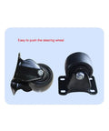 Heavy Duty Swivel Caster Wheels Set Of Four With Solid Brakes Smooth Nylon Rollers For Carts Heavy Furniture Floor Friendly top-down view