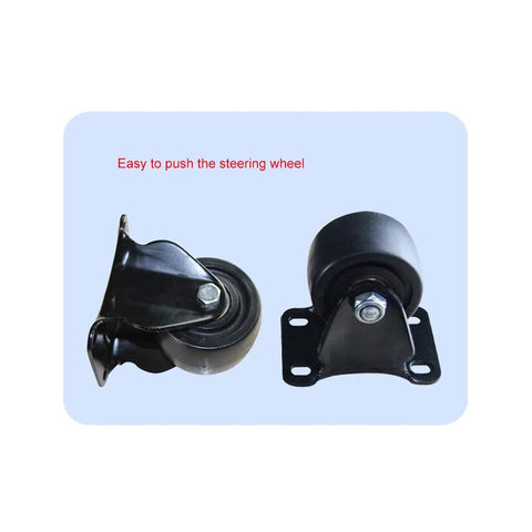 Heavy Duty Swivel Caster Wheels Set Of Four With Solid Brakes Smooth Nylon Rollers For Carts Heavy Furniture Floor Friendly top-down view