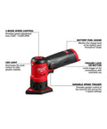 12 Volt Brushless Cordless Orbital Detail Sander Featuring Variable Speed Trigger And Integrated Led Light For No Sweat Sanding On Tight Edges Lightweight Powerhouse with LED light and speed controls