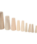 Boater Ready Wooden Conical Bungs Plugs Set Ten Pcs For Thru Hull Emergency Seals Soft Wood Drain Plugs For Boats And Yachts