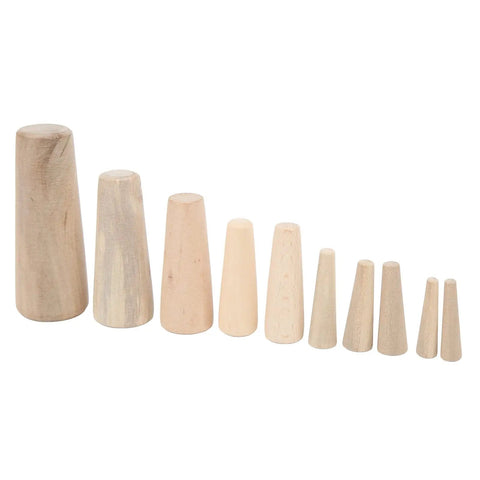 Boater Ready Wooden Conical Bungs Plugs Set Ten Pcs For Thru Hull Emergency Seals Soft Wood Drain Plugs For Boats And Yachts